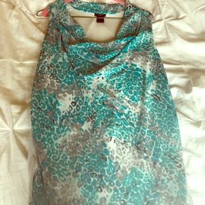 Ann Taylor Sleeveless shell blouse with drape neck